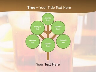 A Table Topped With Glasses Filled With Drinks PowerPoint Template