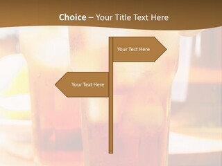 A Table Topped With Glasses Filled With Drinks PowerPoint Template