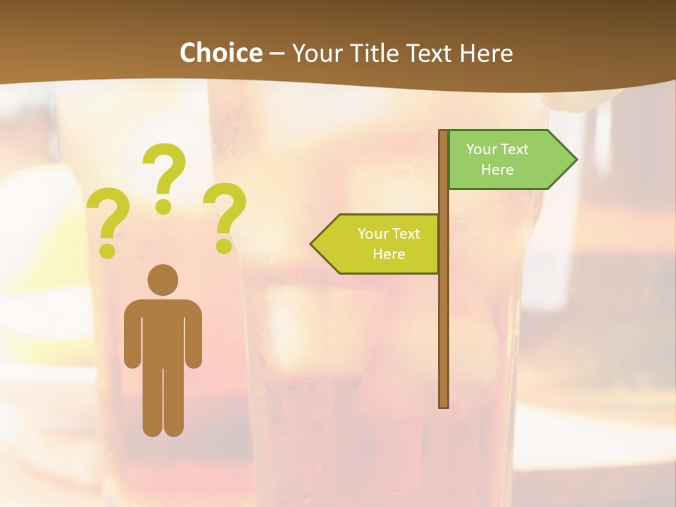 A Table Topped With Glasses Filled With Drinks PowerPoint Template