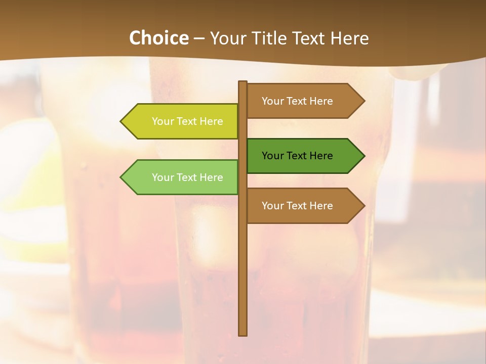 A Table Topped With Glasses Filled With Drinks PowerPoint Template