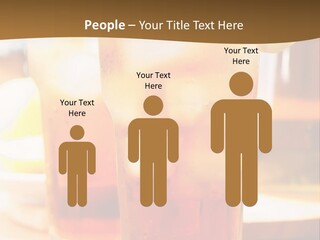 A Table Topped With Glasses Filled With Drinks PowerPoint Template