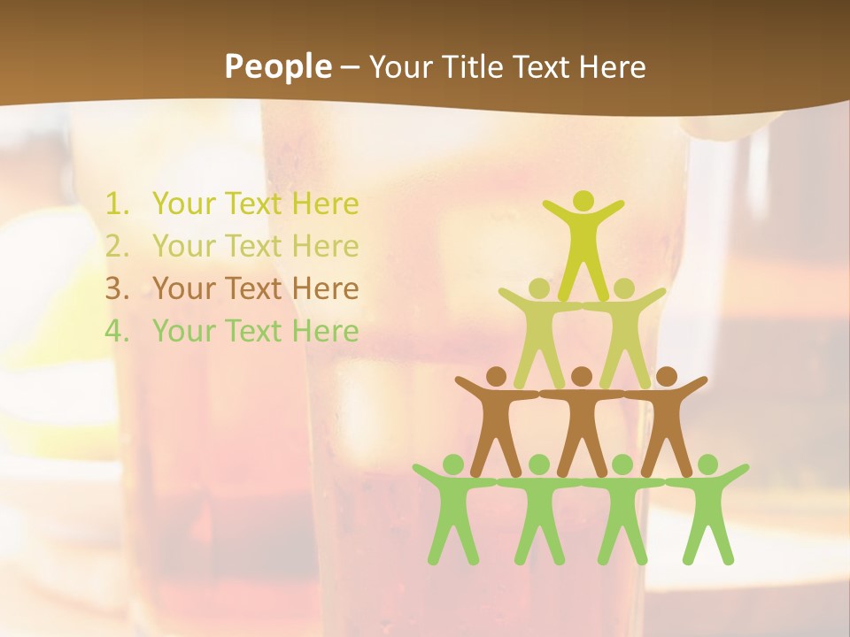 A Table Topped With Glasses Filled With Drinks PowerPoint Template