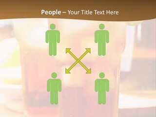 A Table Topped With Glasses Filled With Drinks PowerPoint Template