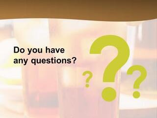 A Table Topped With Glasses Filled With Drinks PowerPoint Template