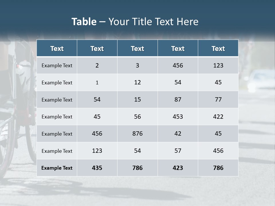 A Group Of People Riding Bikes Down A Street PowerPoint Template