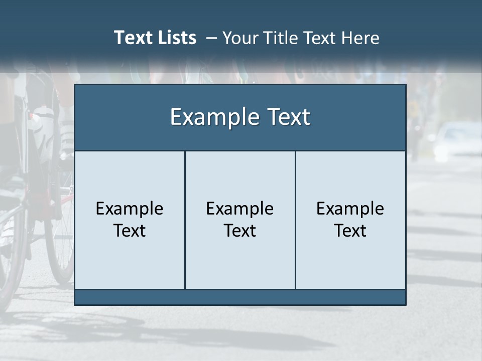 A Group Of People Riding Bikes Down A Street PowerPoint Template