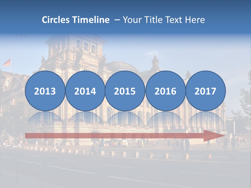 A Large Building With A Flag On Top Of It PowerPoint Template