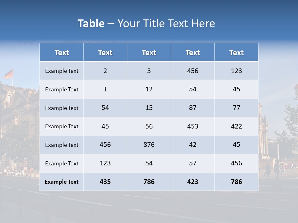 A Large Building With A Flag On Top Of It PowerPoint Template
