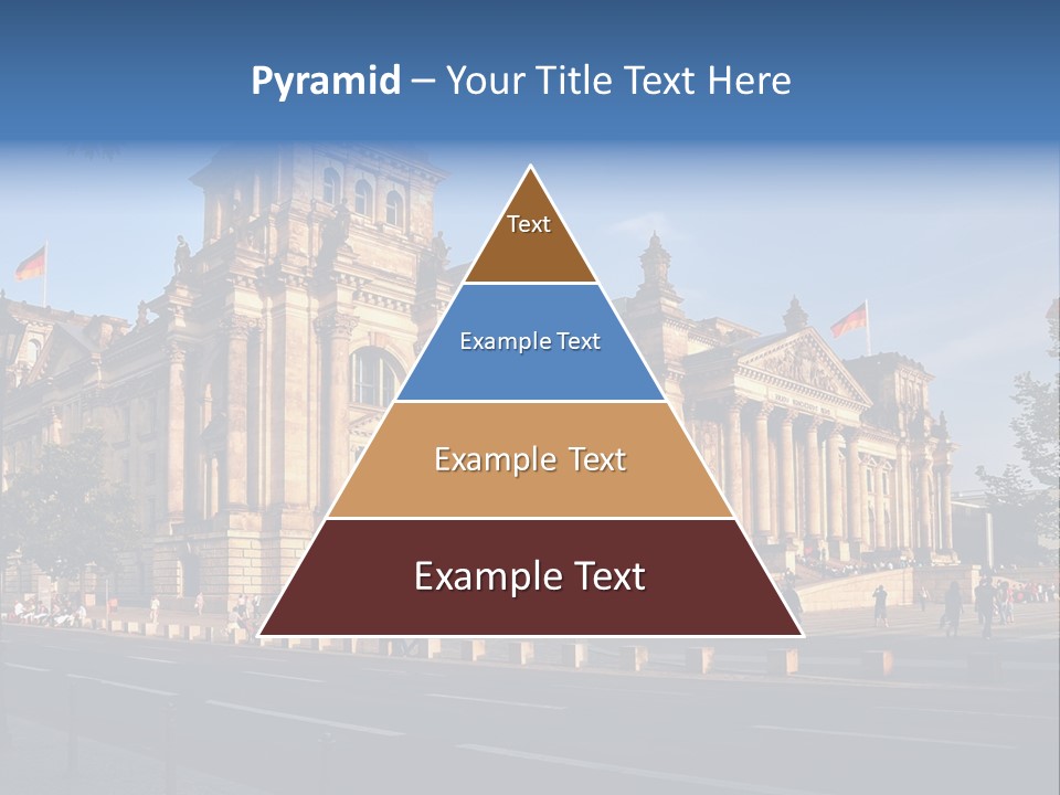 A Large Building With A Flag On Top Of It PowerPoint Template