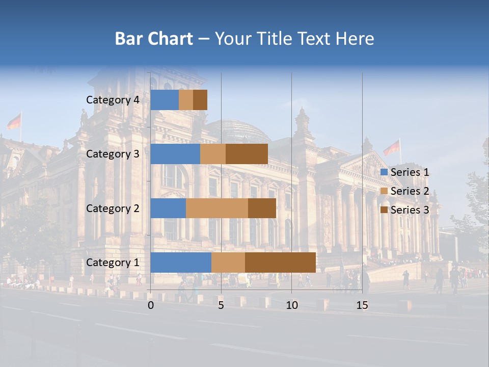 A Large Building With A Flag On Top Of It PowerPoint Template