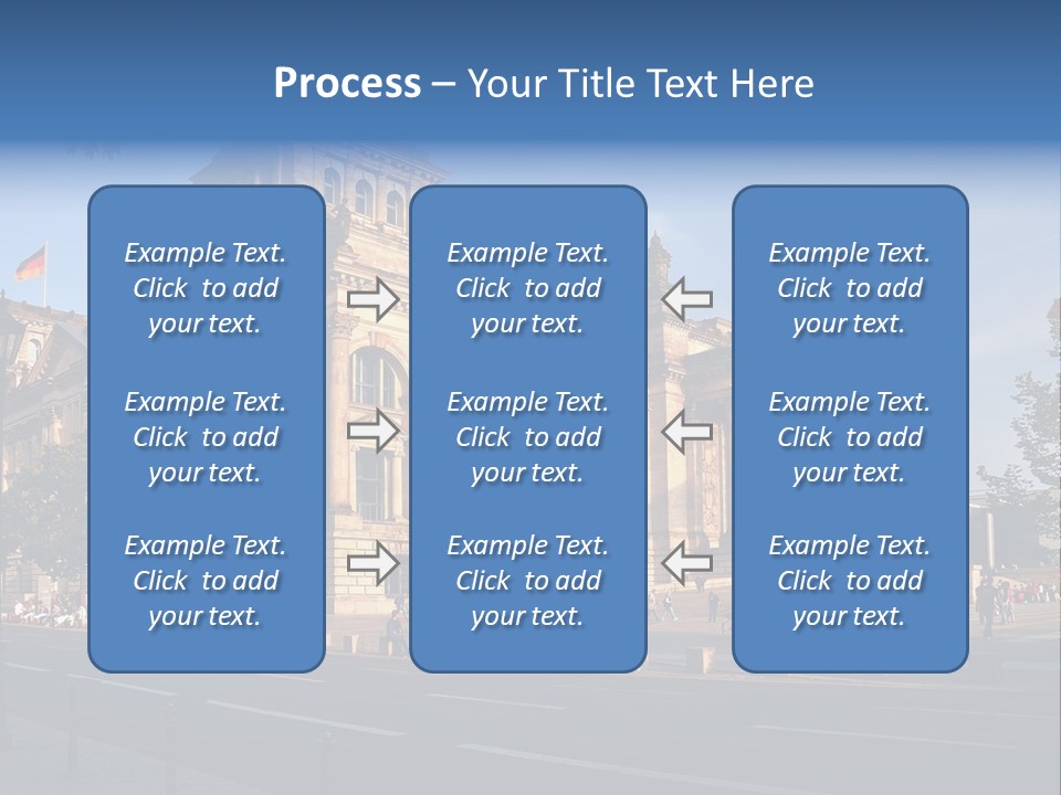 A Large Building With A Flag On Top Of It PowerPoint Template