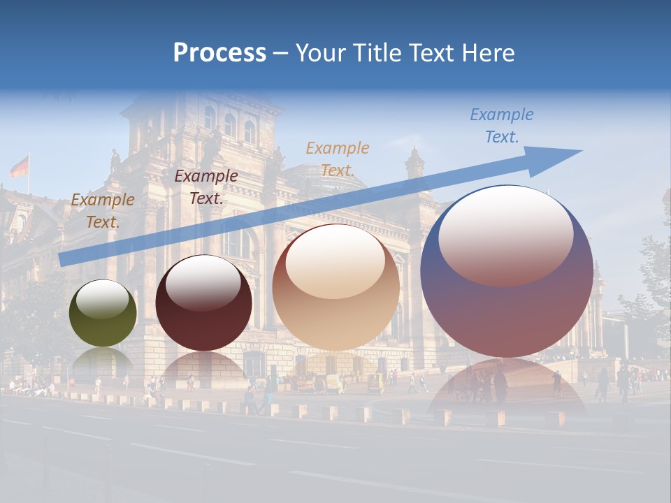 A Large Building With A Flag On Top Of It PowerPoint Template