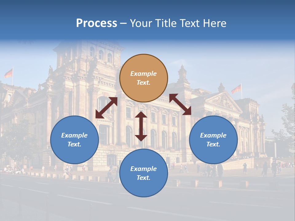 A Large Building With A Flag On Top Of It PowerPoint Template