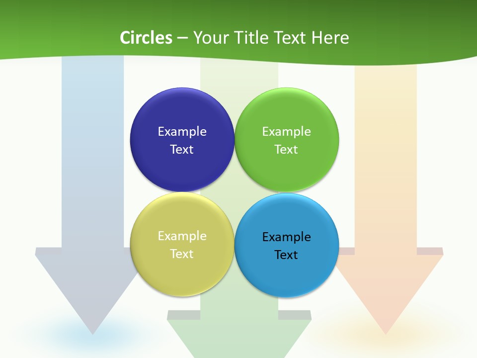 Three Arrows Pointing In Different Directions On A White Background PowerPoint Template