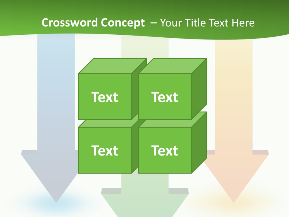 Three Arrows Pointing In Different Directions On A White Background PowerPoint Template