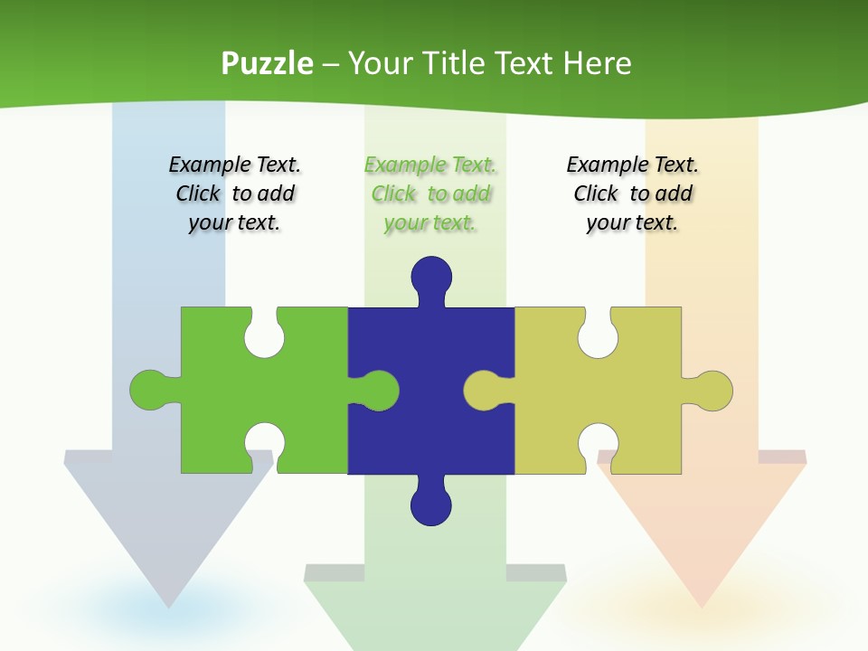 Three Arrows Pointing In Different Directions On A White Background PowerPoint Template