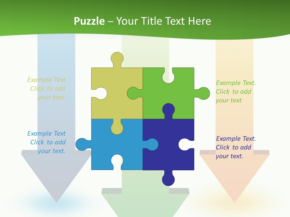 Three Arrows Pointing In Different Directions On A White Background PowerPoint Template