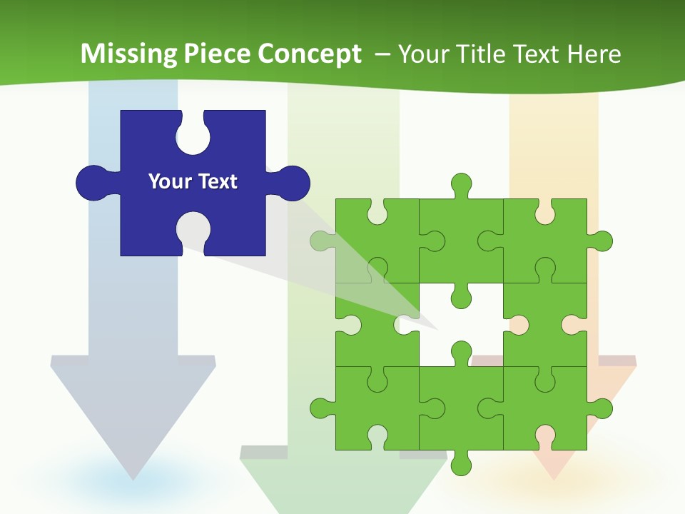 Three Arrows Pointing In Different Directions On A White Background PowerPoint Template