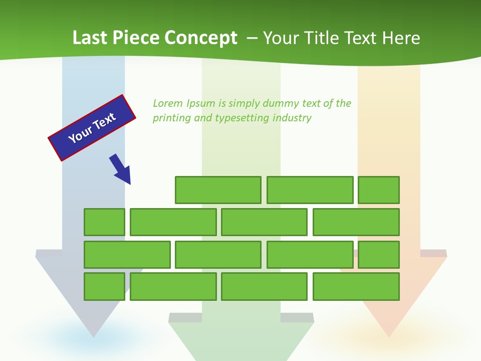 Three Arrows Pointing In Different Directions On A White Background PowerPoint Template