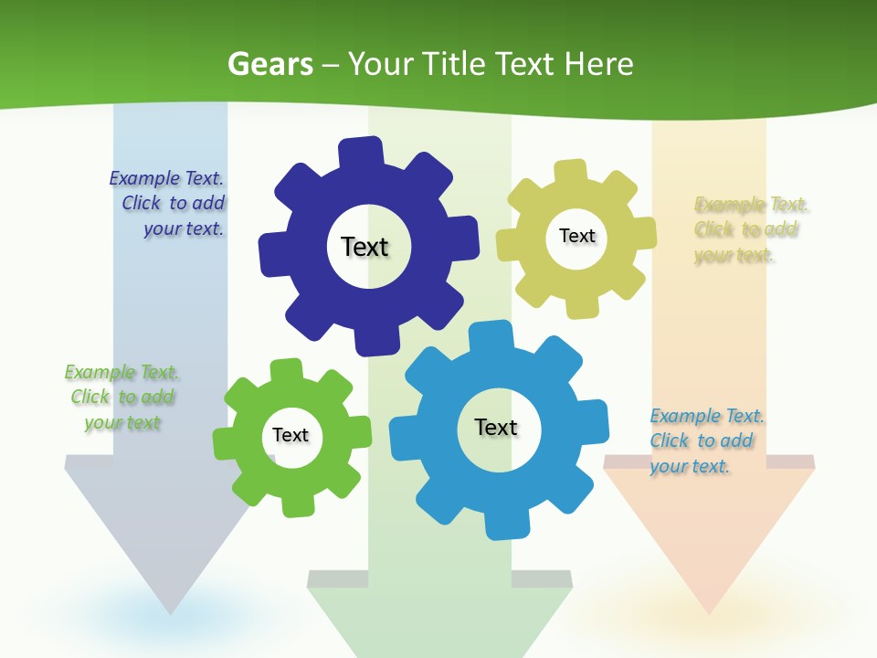 Three Arrows Pointing In Different Directions On A White Background PowerPoint Template