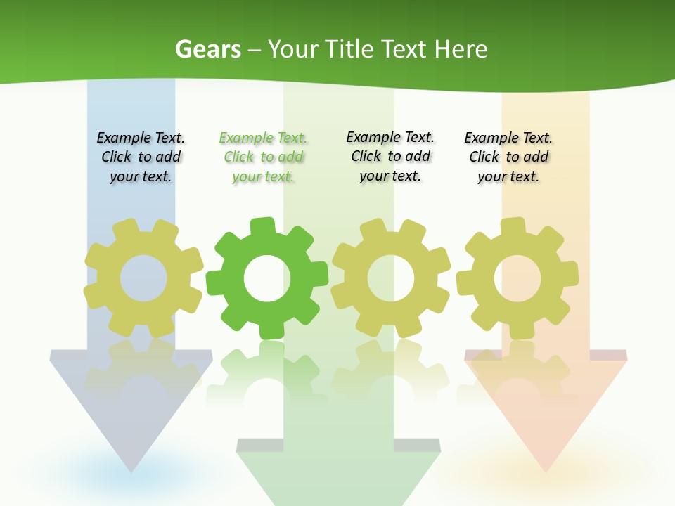 Three Arrows Pointing In Different Directions On A White Background PowerPoint Template