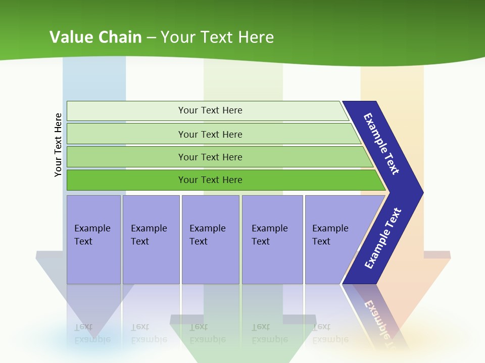 Three Arrows Pointing In Different Directions On A White Background PowerPoint Template