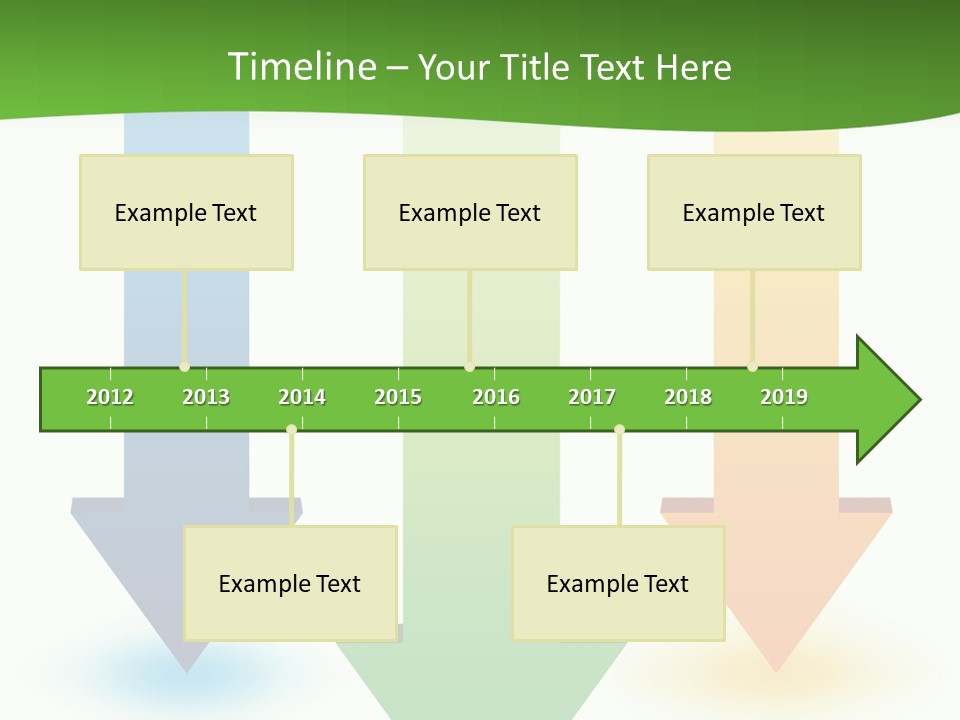 Three Arrows Pointing In Different Directions On A White Background PowerPoint Template