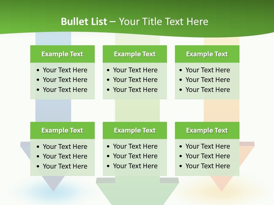 Three Arrows Pointing In Different Directions On A White Background PowerPoint Template