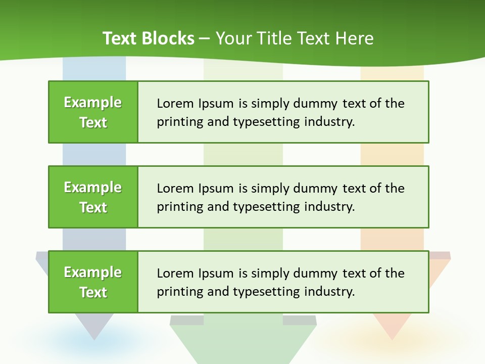 Three Arrows Pointing In Different Directions On A White Background PowerPoint Template