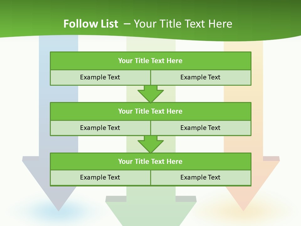 Three Arrows Pointing In Different Directions On A White Background PowerPoint Template