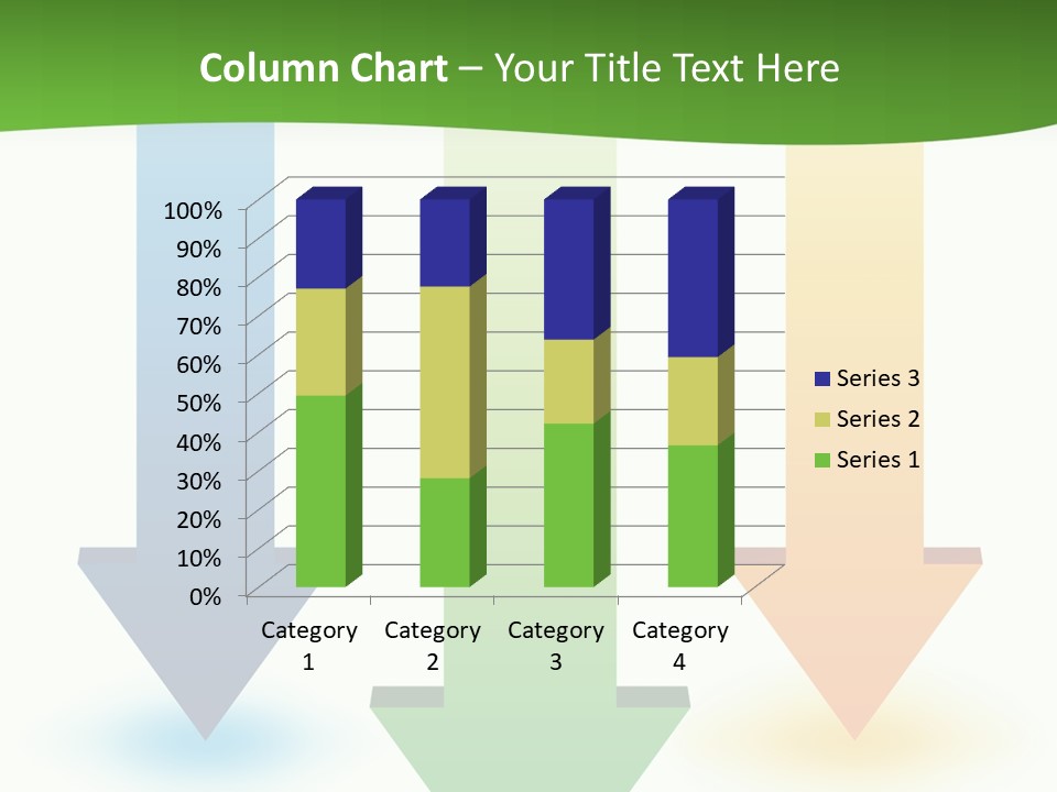 Three Arrows Pointing In Different Directions On A White Background PowerPoint Template