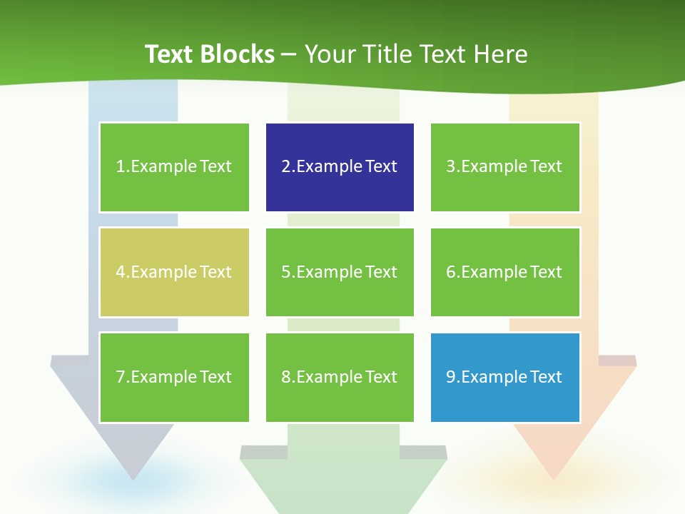 Three Arrows Pointing In Different Directions On A White Background PowerPoint Template