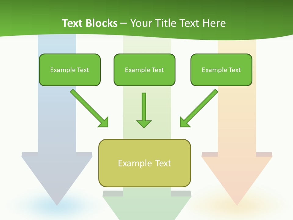 Three Arrows Pointing In Different Directions On A White Background PowerPoint Template