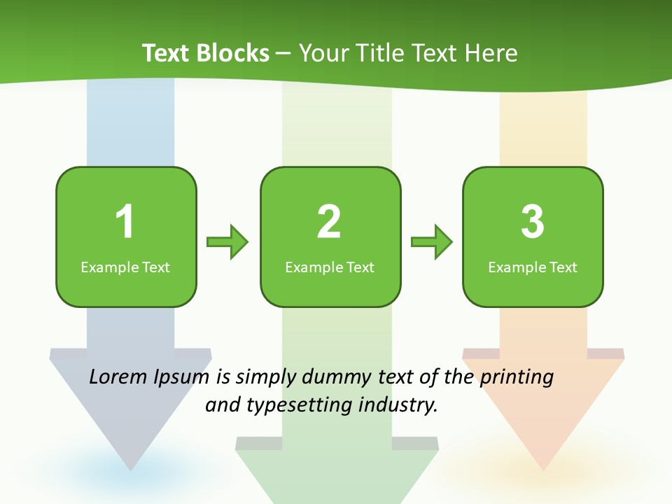 Three Arrows Pointing In Different Directions On A White Background PowerPoint Template