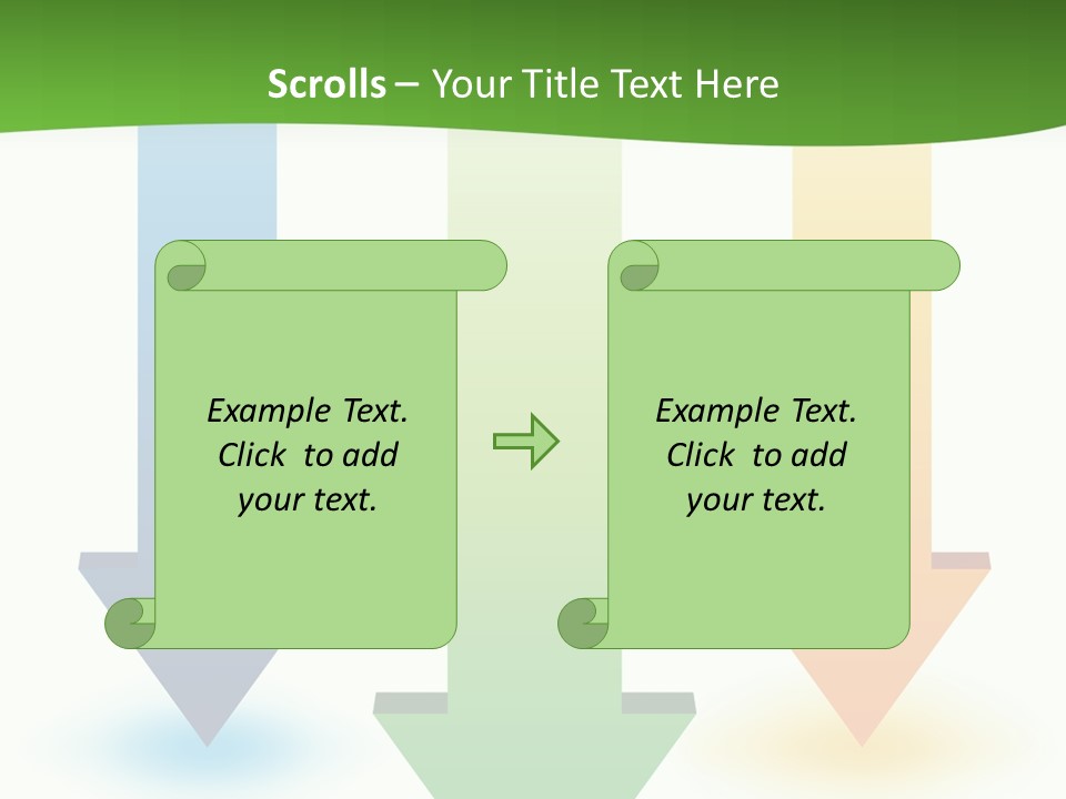 Three Arrows Pointing In Different Directions On A White Background PowerPoint Template