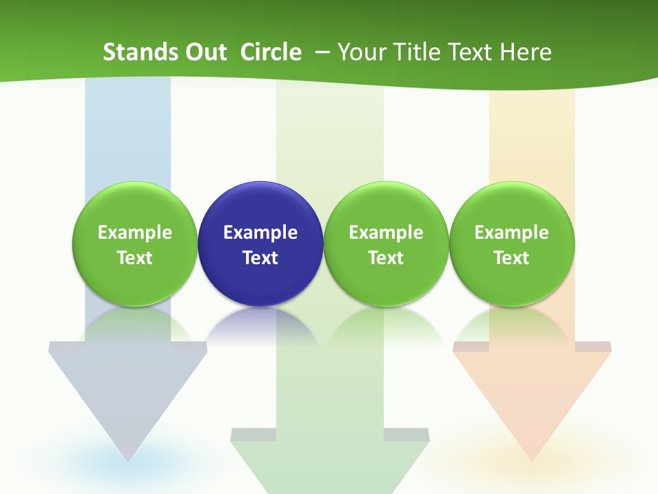 Three Arrows Pointing In Different Directions On A White Background PowerPoint Template