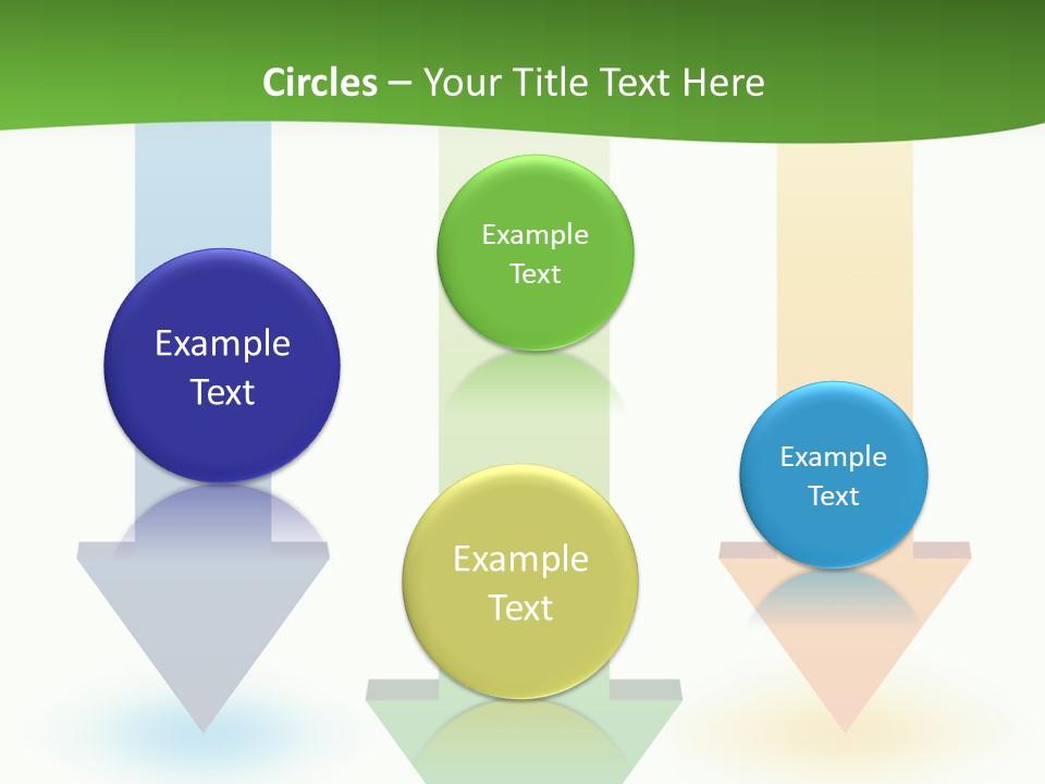 Three Arrows Pointing In Different Directions On A White Background PowerPoint Template