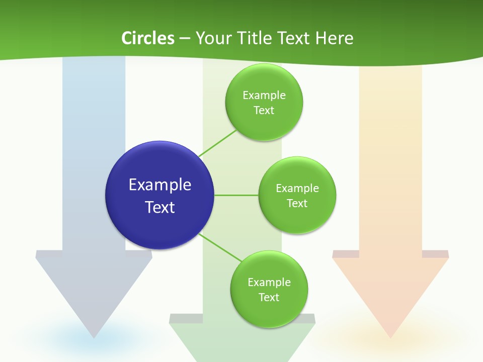 Three Arrows Pointing In Different Directions On A White Background PowerPoint Template