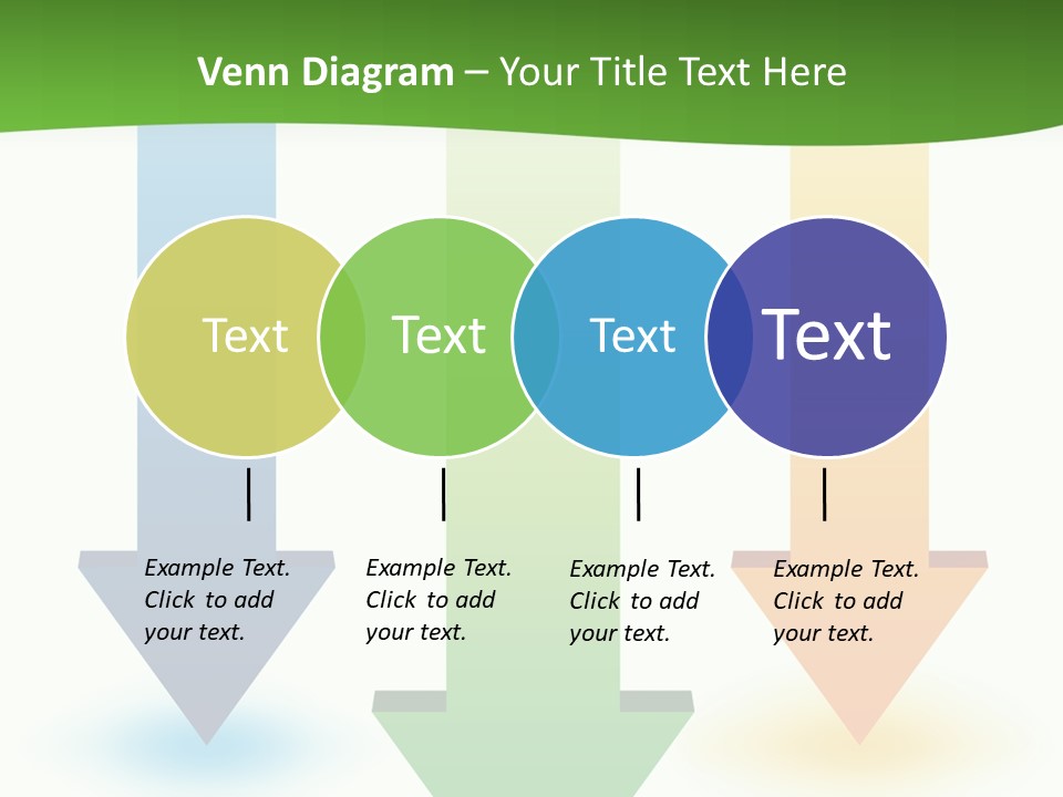 Three Arrows Pointing In Different Directions On A White Background PowerPoint Template