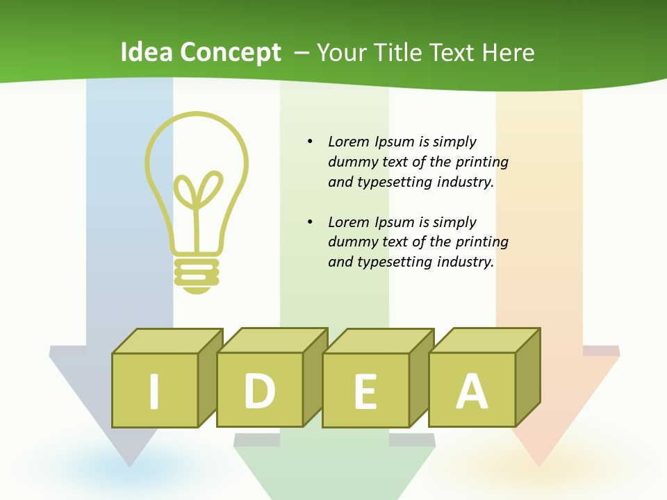 Three Arrows Pointing In Different Directions On A White Background PowerPoint Template