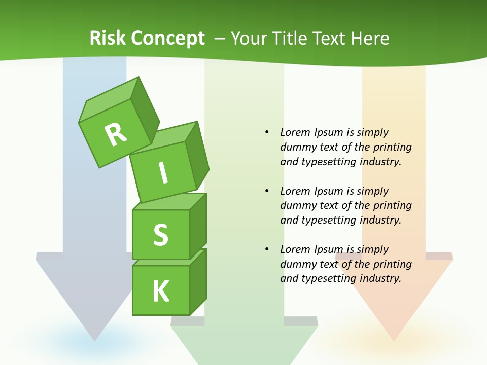Three Arrows Pointing In Different Directions On A White Background PowerPoint Template