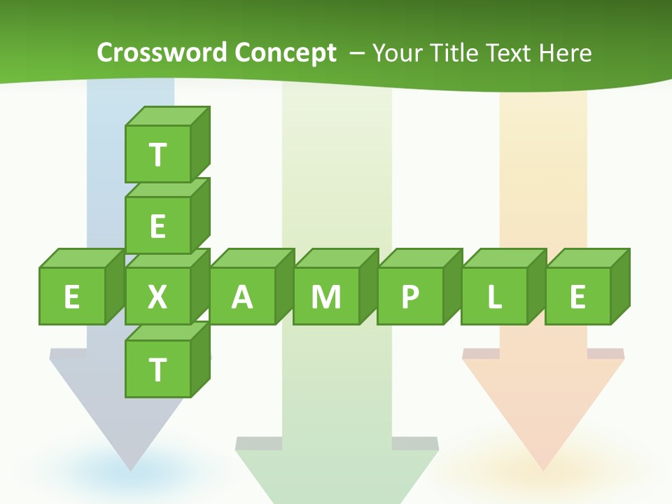 Three Arrows Pointing In Different Directions On A White Background PowerPoint Template