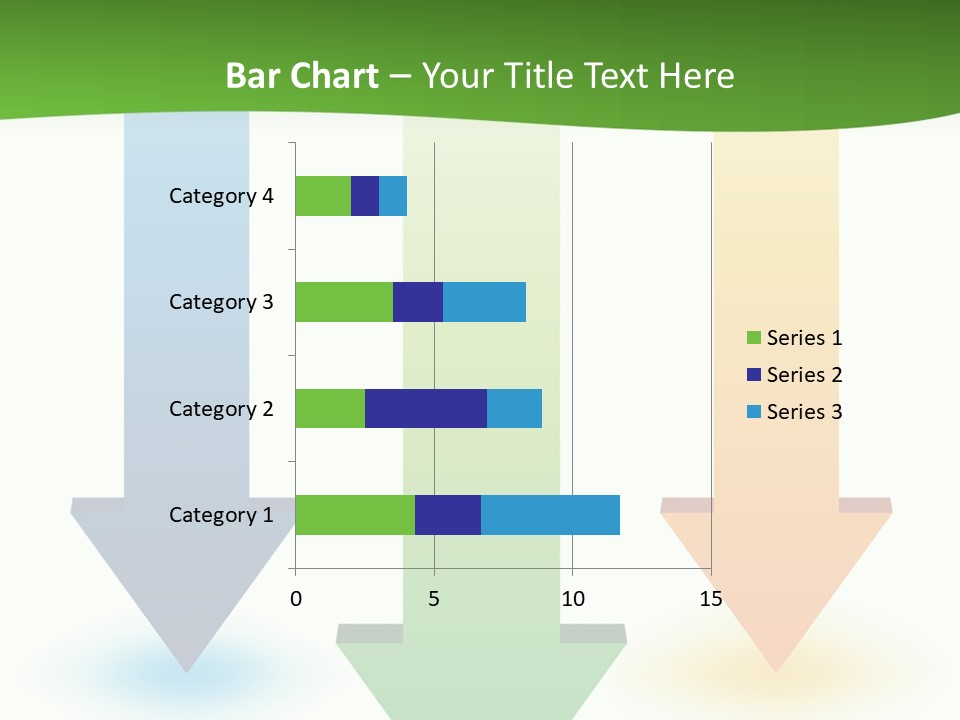Three Arrows Pointing In Different Directions On A White Background PowerPoint Template