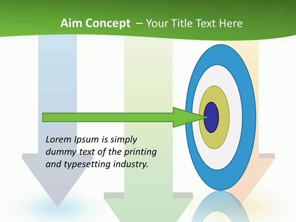 Three Arrows Pointing In Different Directions On A White Background PowerPoint Template