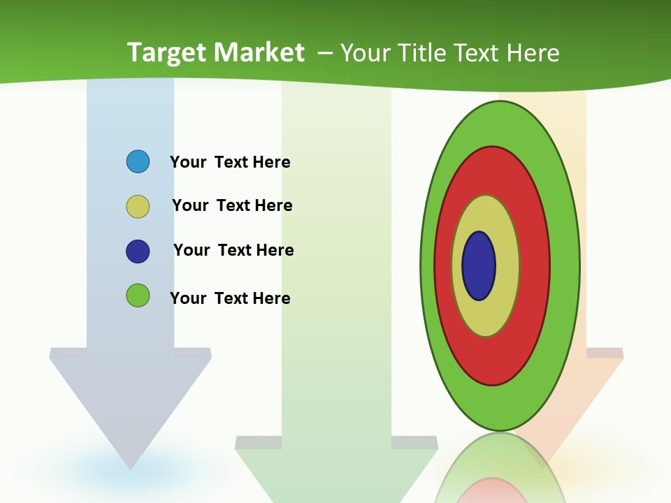 Three Arrows Pointing In Different Directions On A White Background PowerPoint Template