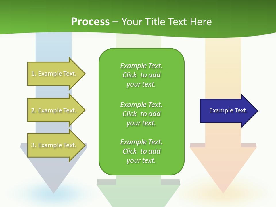 Three Arrows Pointing In Different Directions On A White Background PowerPoint Template