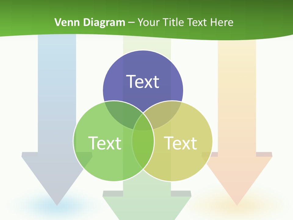 Three Arrows Pointing In Different Directions On A White Background PowerPoint Template
