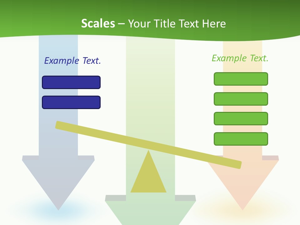 Three Arrows Pointing In Different Directions On A White Background PowerPoint Template