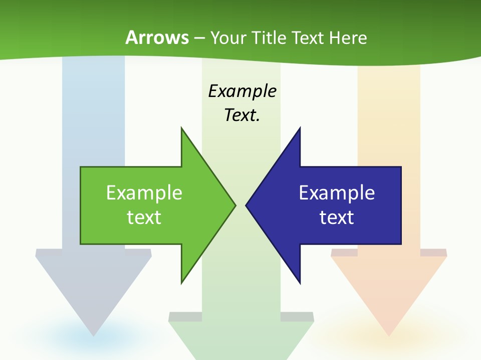 Three Arrows Pointing In Different Directions On A White Background PowerPoint Template