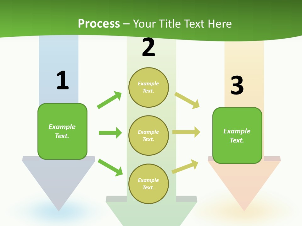 Three Arrows Pointing In Different Directions On A White Background PowerPoint Template
